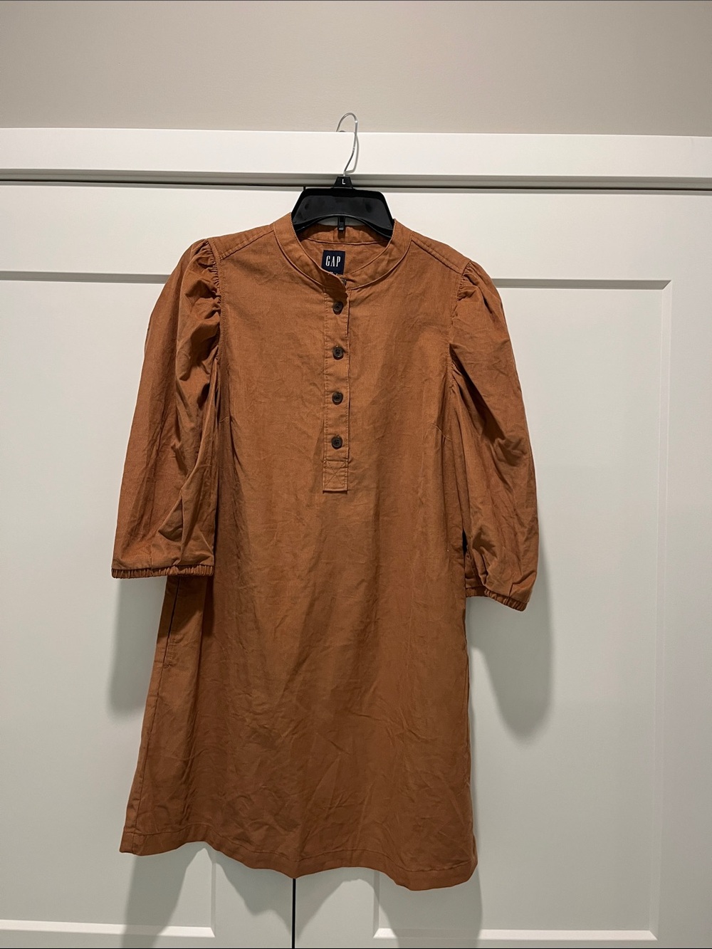 GAP Brown Cordoroy Dress with Button Placket- New with tags